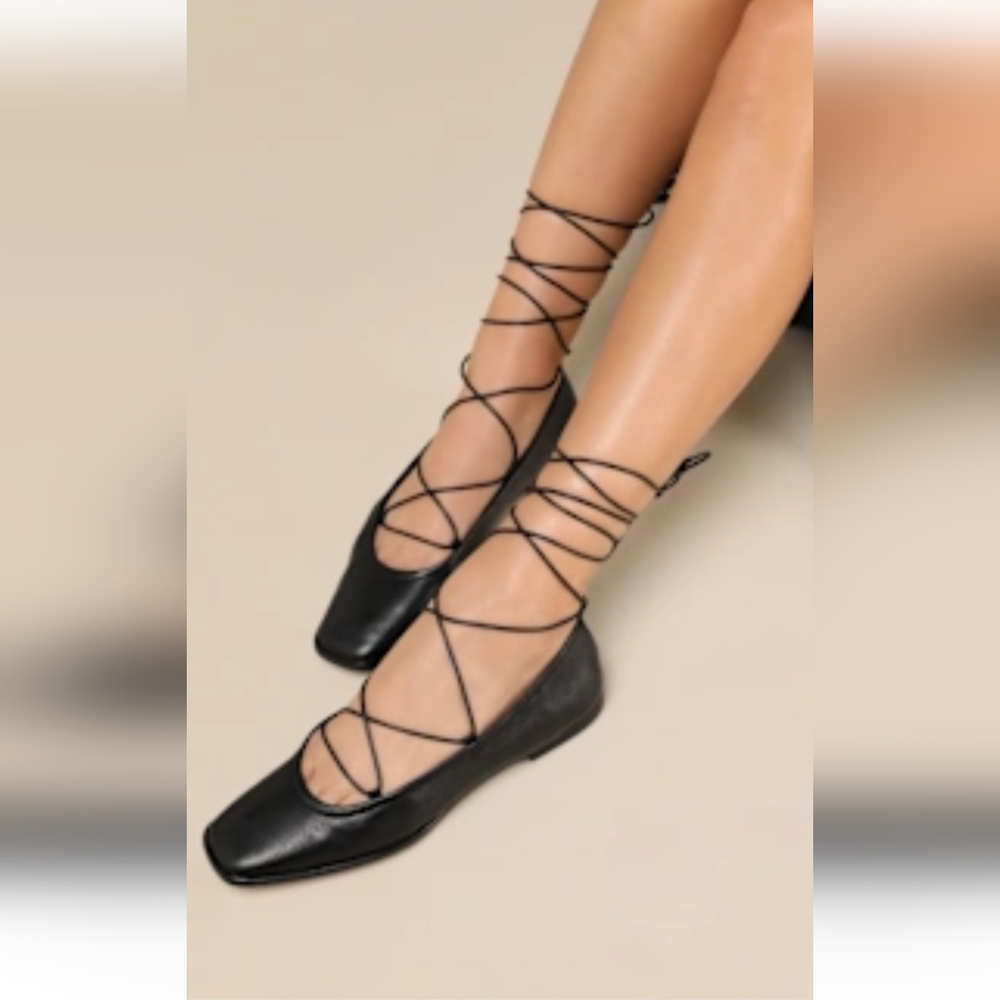 Dolce Vita black flat leather WOMEN'S shoes